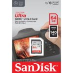 Carte mémoire SDXC UHS-I U1 Classe 10 64Gb 140 Mo/s – SanDisk Ultra SDXC UHS-I U1 64Gb 140 Mo/s