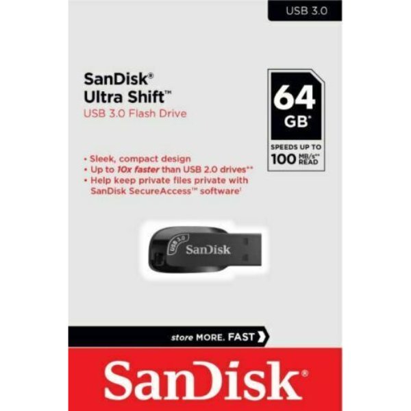 Clé USB 3.0 64Gb – SanDisk Ultra Shift USB 3.0 64Gb