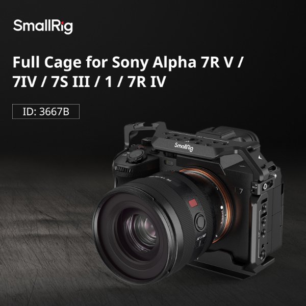 Cage complète pour appareil photo Sony Alpha 7R V/Alpha 7 IV/Alpha 7 S III/Alpha 1/Alpha – SmallRig 3667B