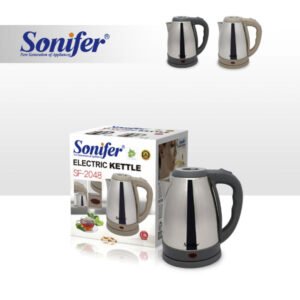Chauffe Eau électrique / Bouilloire électrique sans fil 1500W, 1,8 Litres, en acier – Sonifer SF-2048