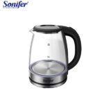 Chauffe Eau électrique / Bouilloire électrique en verre 1500W à lumière LED bleu, 1,8 – Sonifer SF-2116