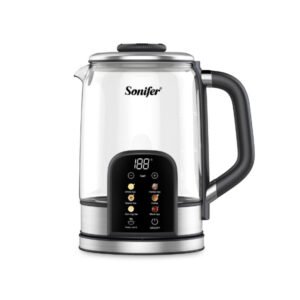 Chauffe Eau électrique / Bouilloire électrique en verre de 1,7 Litres. Affichage – Sonifer SF-2142