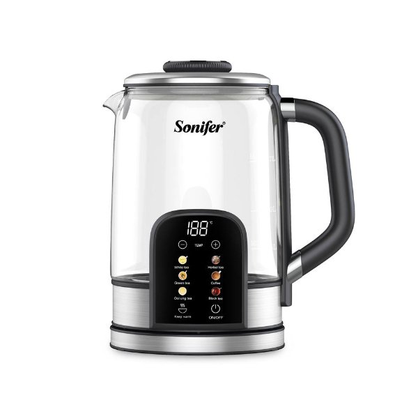 Chauffe Eau électrique / Bouilloire électrique en verre de 1,7 Litres. Affichage – Sonifer SF-2142