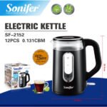 Chauffe Eau électrique / Bouilloire électrique en verre de 1,7 Litres. Double paroi – Sonifer SF-2152