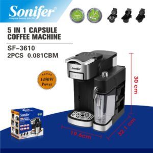 Machine à café commerciale 5 en 1 20 bars pour Nespresso Dolce Gusto Café moulu Écran – Sonifer SF-3610