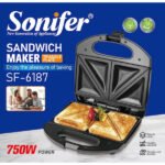 Machine à sandwichs électrique / Gril à sandwichs électrique triangulaire avec plaques – Sonifer SF-6187