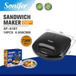 Machine à sandwichs électrique / Gril à sandwichs électrique triangulaire avec plaques – Sonifer SF-6187
