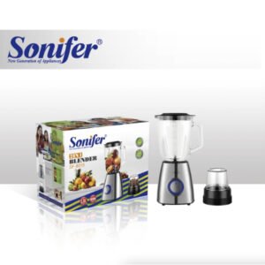 Blender / Mixeur et broyeur électrique. boîtier en acier inoxydable, récipient en verre – Sonifer SF-8015