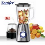 Blender / Mixeur et broyeur électrique. boîtier en acier inoxydable, récipient en verre – Sonifer SF-8015