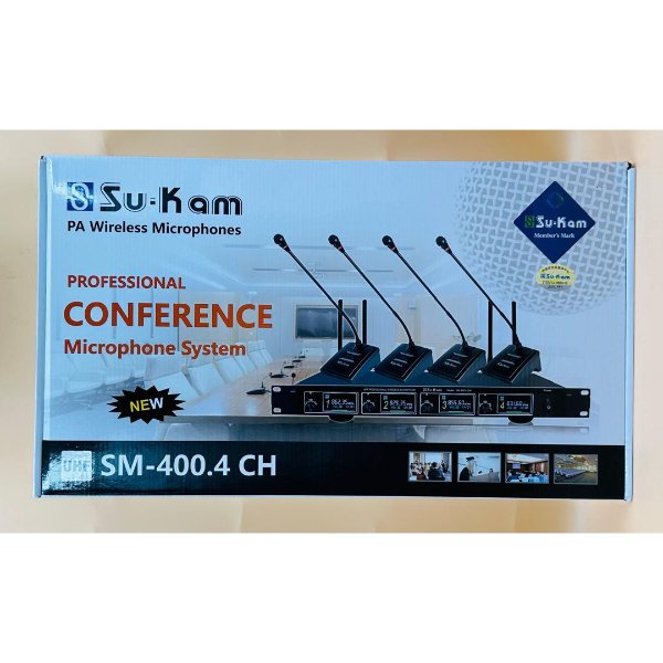 Kit de 4 micros de conférence Professionel sans fil Su-Kam SM-400.4 CH – Su-Kam SM-400.4 CH