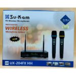 Kit de 2 micros sans fil Professionel UHF – dynamique unidirectionnel – Su-kam UX-204FX HH