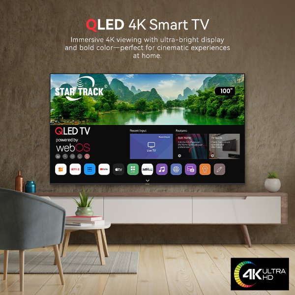 Téléviseur Star Track Smart TV QLED 4K 100" ST-100KQ-AZ2300WEB