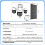 Caméra solaire PTZ AOV 4G double objectif 5MP – TCL C2TD4/G4W19C 4G