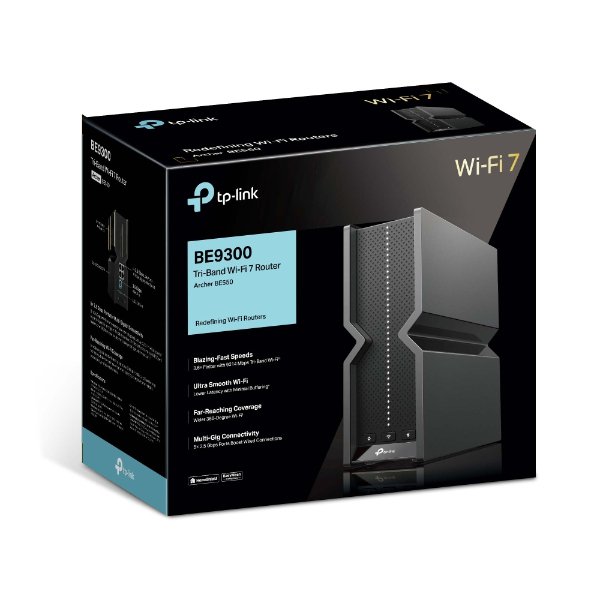 Routeur WiFi 7 Tri-Band BE9300 (BE5760 + BE2880 + AX574) Mesh MU-MIMO 2×2 avec 4 ports – TP-LINK Archer BE550