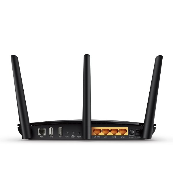 Modem Routeur WiFi ADSL2+ Gigabit Double Bande AC1200 (AC900 + N300) avec 4 ports LAN – TP-LINK Archer D5
