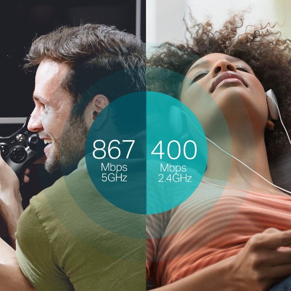 Clé WiFi AC 1300 Mbps (AC900 + N400) Dual-Band – TP-LINK Archer T4U