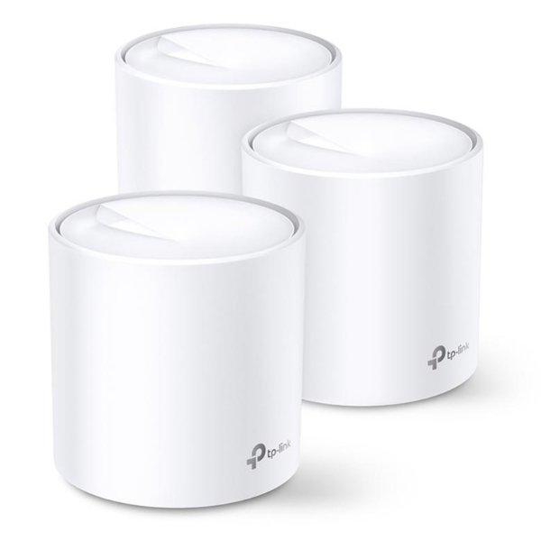 Pack de 3 routeurs WiFi 6 AX1800 Dual-Band (AX1201 + AX574) Mesh avec 2 ports LAN/WAN – TP-LINK Deco X20 (x 3)