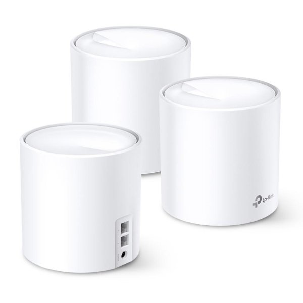 Pack de 3 routeurs WiFi 6 AX1800 Dual-Band (AX1201 + AX574) Mesh avec 2 ports LAN/WAN – TP-LINK Deco X20 (x 3)