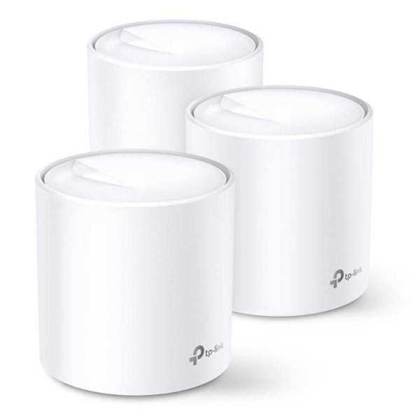 Pack de 3 routeurs WiFi 6 AX3000 Dual-Band (AX2402 + AX574) Mesh avec 2 ports LAN/WAN – TP-LINK Deco X60 (x 3)