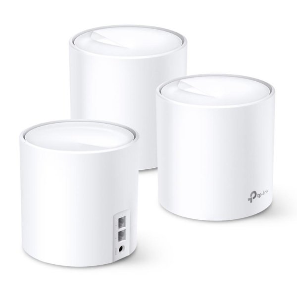 Pack de 3 routeurs WiFi 6 AX3000 Dual-Band (AX2402 + AX574) Mesh avec 2 ports LAN/WAN – TP-LINK Deco X60 (x 3)