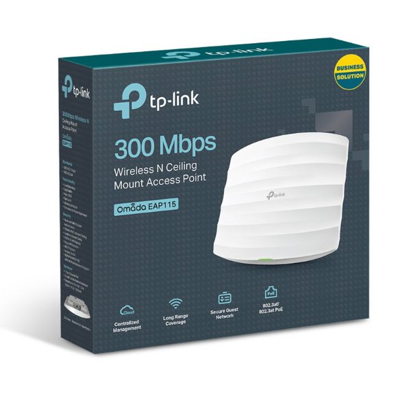 Accèss Point WiFi / Point d’accès WiFi N 300 Mbps PoE Fast Ethernet – Plafonnier – TP-LINK EAP115