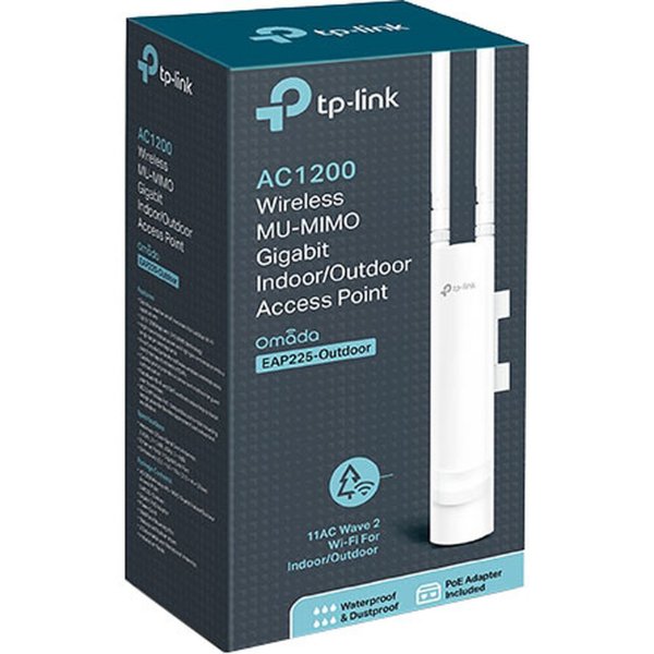Accèss Point WiFi / Point d’accès WiFi Dual Band AC1200 (N300 + AC867) Mesh Wave 2 – TP-LINK EAP225-OUTDOOR