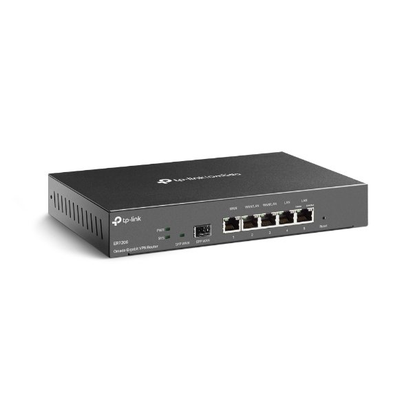 Routeur VPN Omada Gigabit avec 1 port Gigabit SFP WAN + 1 port Gigabit RJ45 WAN + 2 ports – TP-LINK ER7206