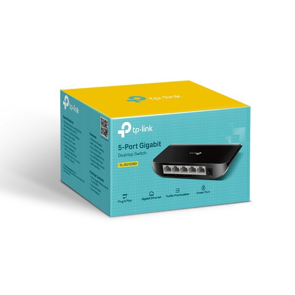 Switch 5 ports Gigabit 10/100/1000 Mbps – TP-LINK TL-SG1005D