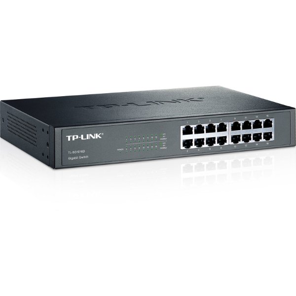 Switch 16 ports Gigabit 10/100/1000 Mbps | rackable, non manageable – TP-LINK TL-SG1016D