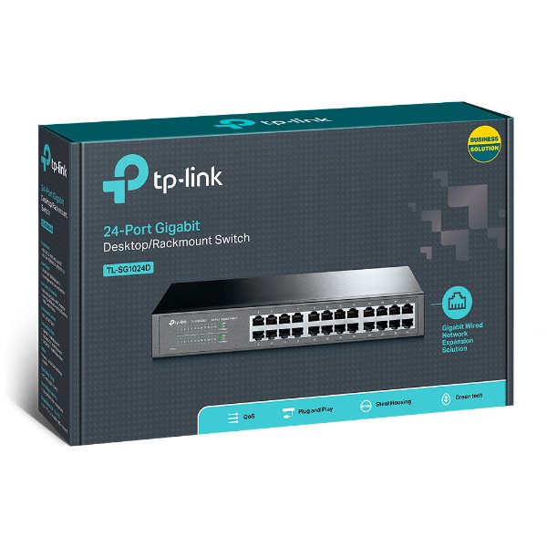 Switch 24 ports Gigabit 10/100/1000 Mbps | rackable, non manageable – TP-LINK TL-SG1024D