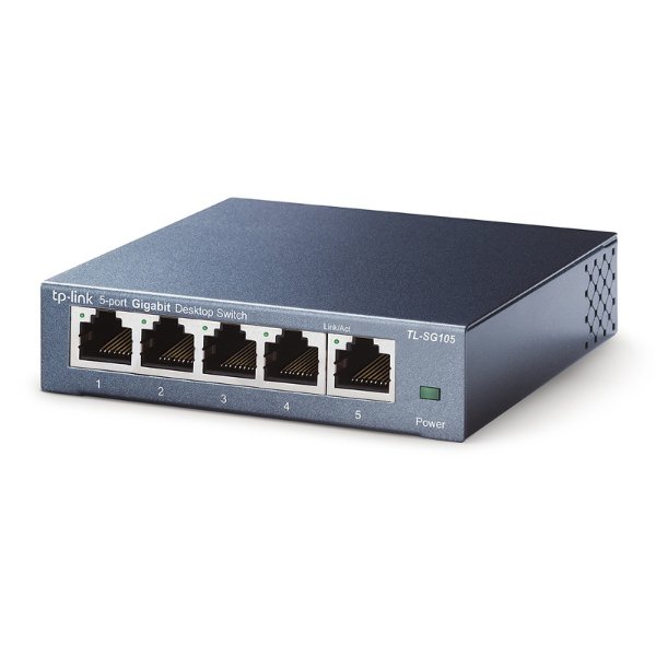 Switch 5 ports Gigabit 10/100/1000 Mbps – Boîtier métal – TP-LINK TL-SG105