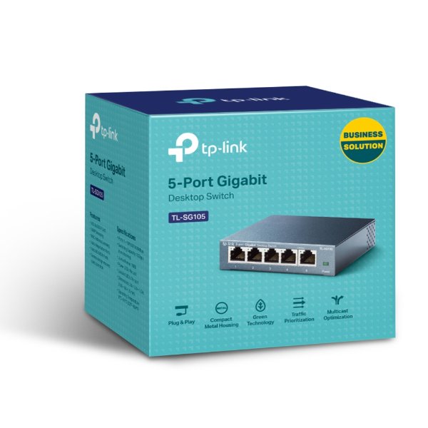 Switch 5 ports Gigabit 10/100/1000 Mbps – Boîtier métal – TP-LINK TL-SG105