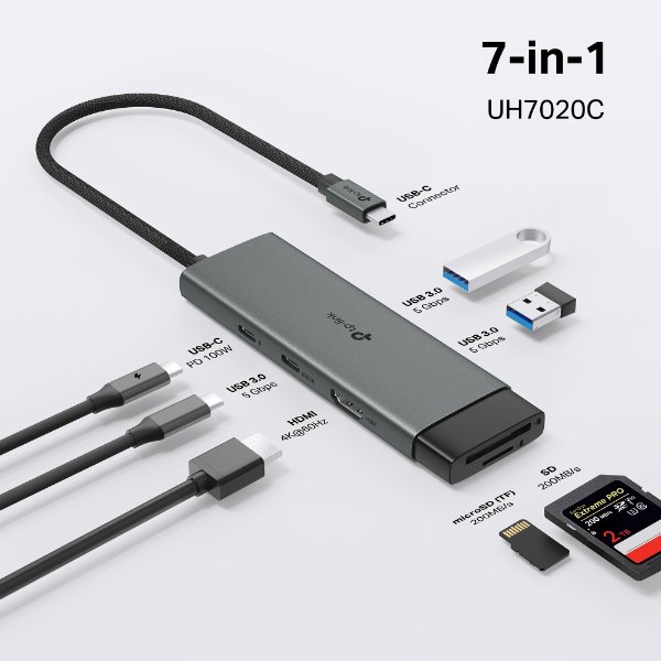 Convertisseur USB Type-C 7 in 1 Hub – TP-LINK TL-UH7020C