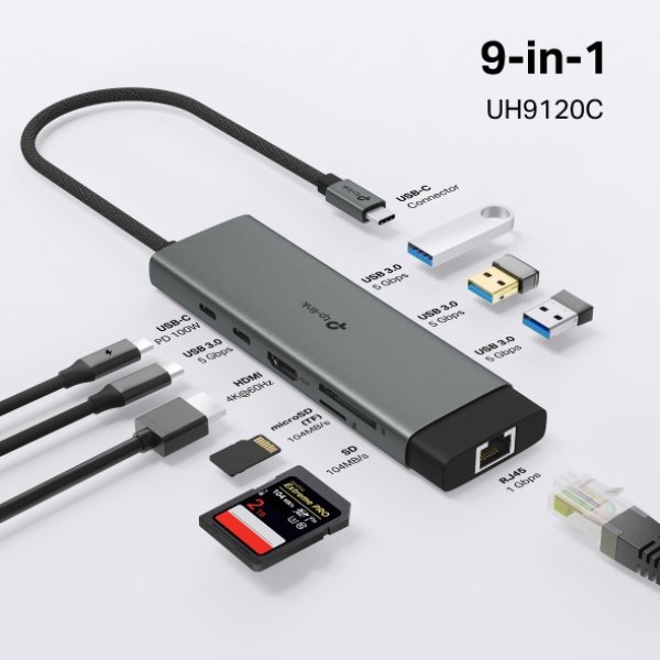 Convertisseur USB Type-C 9 in 1 Hub – TP-LINK TL-UH9120C