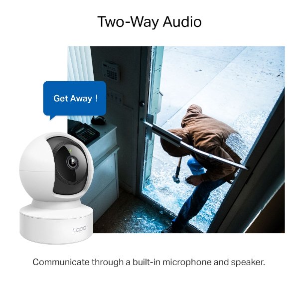 Caméra intérieur, sans fil 2K avec vision nocturne avancée et audio bidirectionnel – TP-LINK Tapo C212