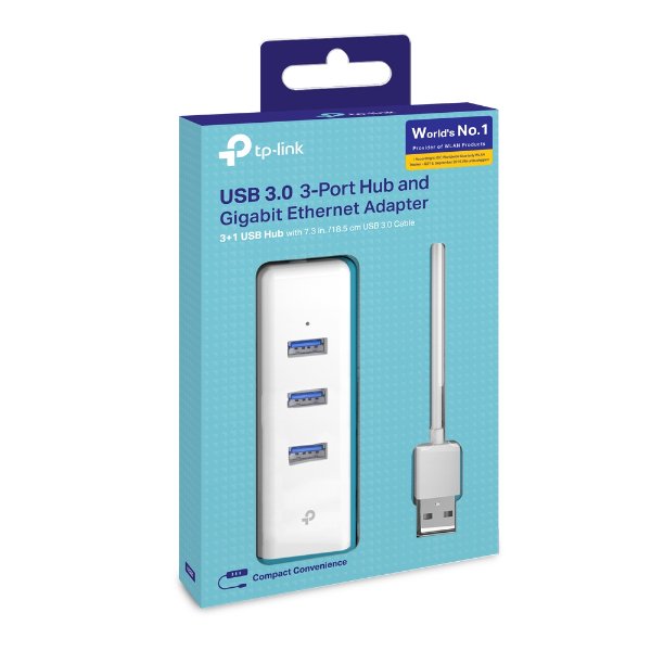 Adaptateur réseau USB 3.0 Gigabit Ethernet + hub USB à 3 ports – TP-LINK UE330
