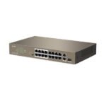 Switch 16 ports 10/100 Mbps PoE+ (+ 2 ports combo SFP 1 Gbit/s) | rackable, non manageable – Tenda TEF1118P-16-150W