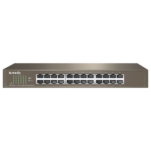 Switch 24 ports Gigabit 10/100/1000 Mbps | rackable, non manageable – Tenda TEG1024D