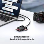 Lecteur de cartes USB 3.0 UGREEN 4-en-1 5 Gbit/s SD TF Micro SD CF MS, câble de 45cm – UGREEN 30231