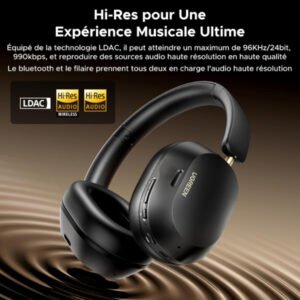 Casque sans fil – Bluetooth 5.4 – Réduction de bruit adaptative – Commandes/Micro – UGREEN HiTune MAX 5C