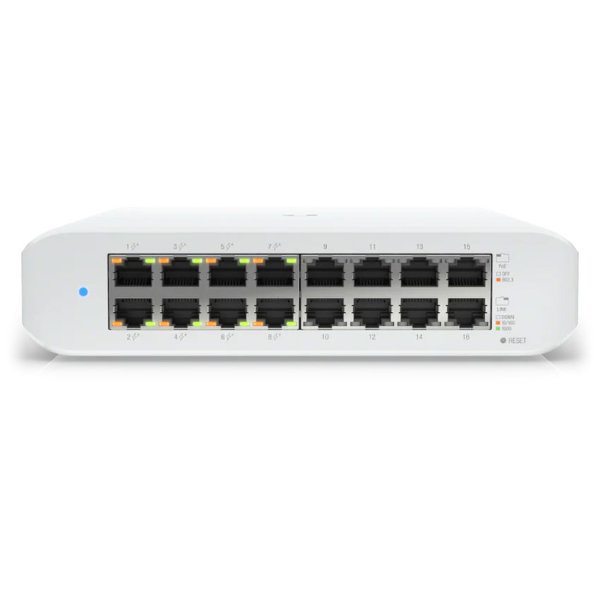 Switch 16 ports Gigabit 10/100/1000 Mbps Dont 8 ports PoE+ | manageable – Ubiquiti Switch Lite 16 PoE (USW-Lite-16-PoE)