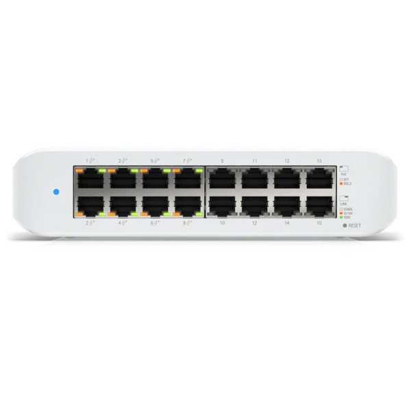 Switch 16 ports Gigabit 10/100/1000 Mbps Dont 8 ports PoE+ | manageable – Ubiquiti Switch Lite 16 PoE (USW-Lite-16-PoE)