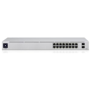 Switch 16 ports Gigabit 10/100/1000 Mbps Dont 8 ports PoE+ (+ 2 ports SFP dédiés) | – Ubiquiti UniFi USW-16-POE