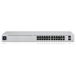 Switch 24 ports Gigabit 10/100/1000 Mbps Dont 16 ports PoE+ (+ 2 ports SFP dédiés) | – Ubiquiti UniFi USW-24-POE