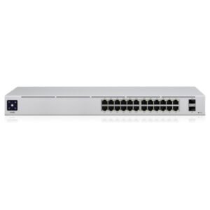 Switch 24 ports Gigabit 10/100/1000 Mbps Dont 16 ports PoE+ (+ 2 ports SFP dédiés) | – Ubiquiti UniFi USW-24-POE