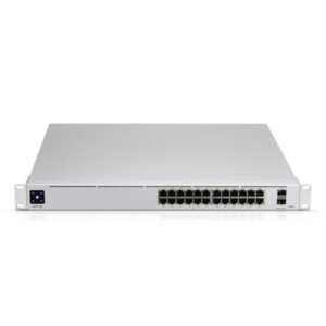 Switch 24 ports Gigabit 10/100/1000 Mbps dont 16 ports PoE+/8 ports PoE++ (+ 2 ports SFP – Ubiquiti UniFi USW-PRO-24-POE