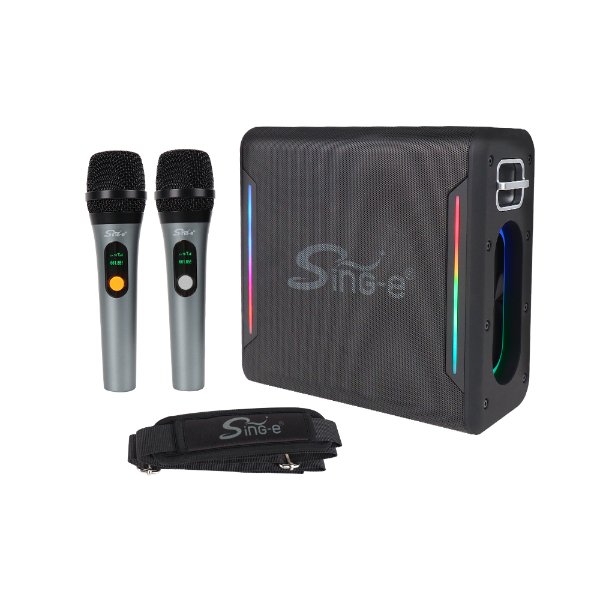 Enceinte / Mini Baffle Bluetooth Karaoké Avec Microphones – SING-E ZQS-V100
