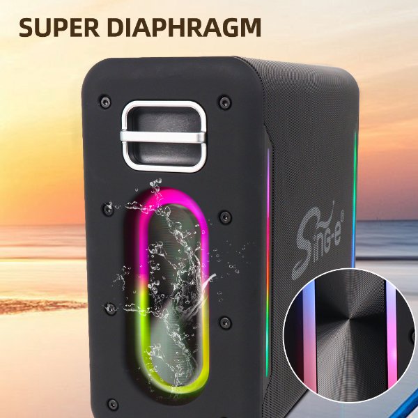 Enceinte / Mini Baffle Bluetooth Karaoké Avec Microphones – SING-E ZQS-V100