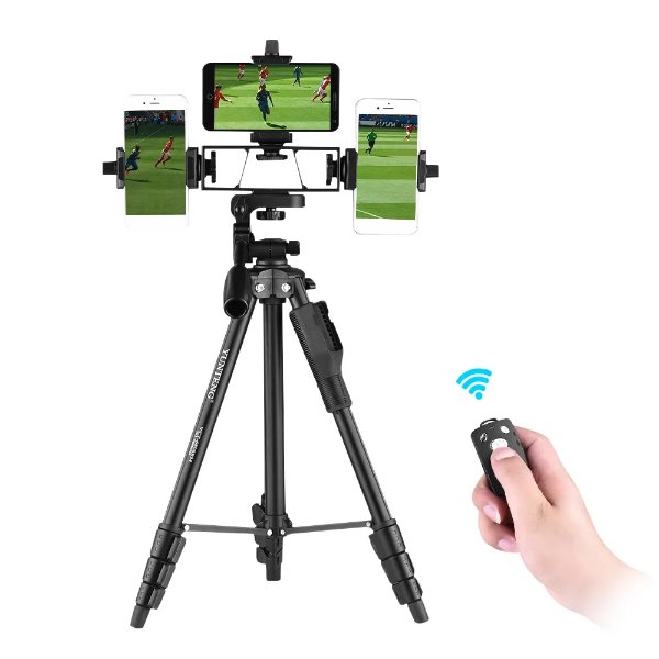 Trépied Téléphone Multifonctionnel Avec 3 Supports de Téléphone – YUNTENG VCT-6808