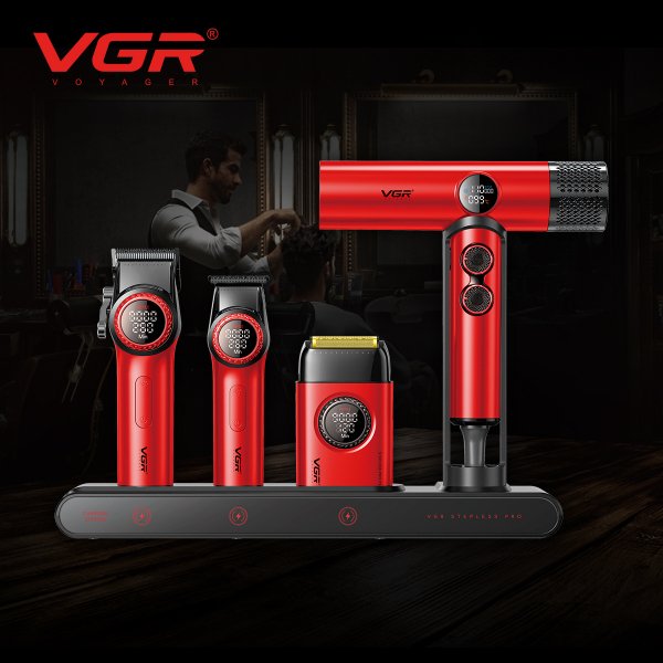 Tondeuse sans fil rechargeable Combo – VGR STEPLESS PRO 4 IN 1